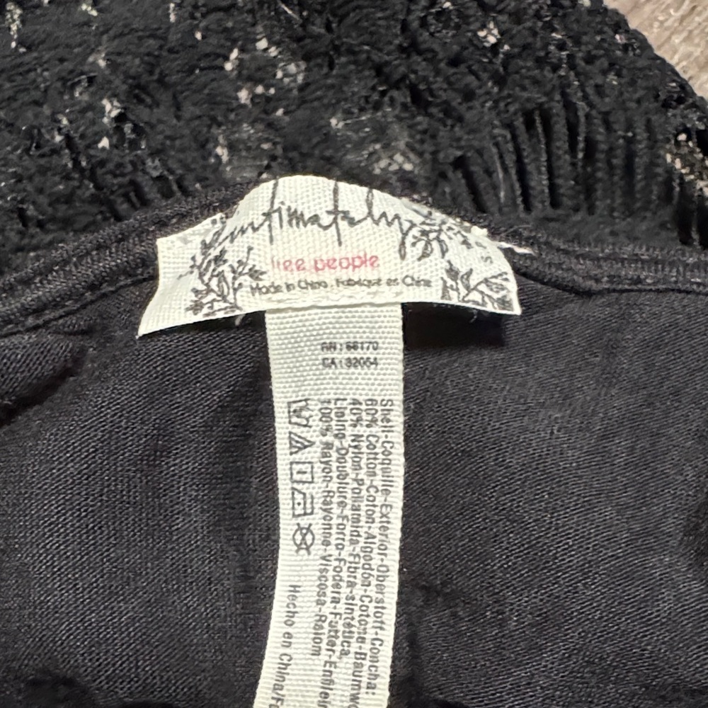 Free People Open Back Black Lace Dress - Picture 8 of 9
